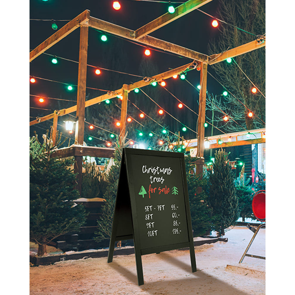 Black Wooden Chalkboard Securit