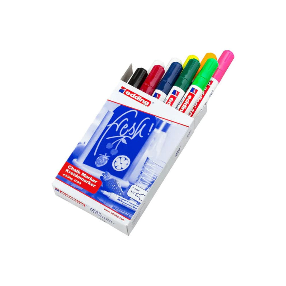 Edding 4095 Kreidemarker 10er-Set farbig + weiss