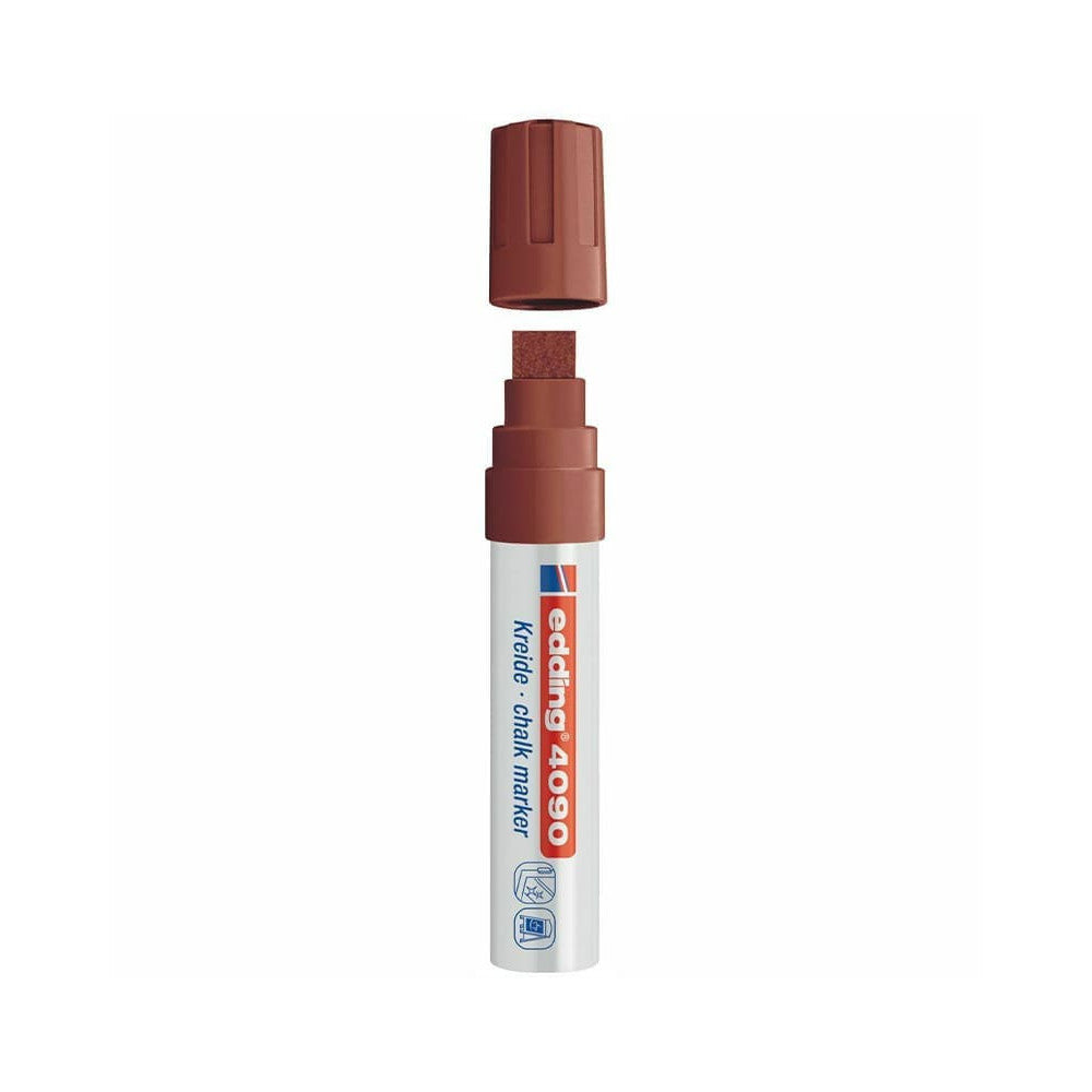 Edding Kreidemarker Kreidestift mit 15mm Spitze, dunkelbraun