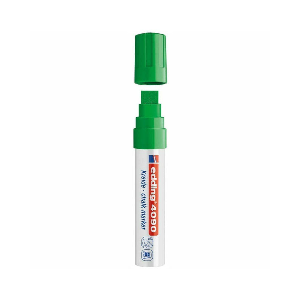 Edding Kreidemarker Kreidestift mit 15mm Spitze, dunkelgrün