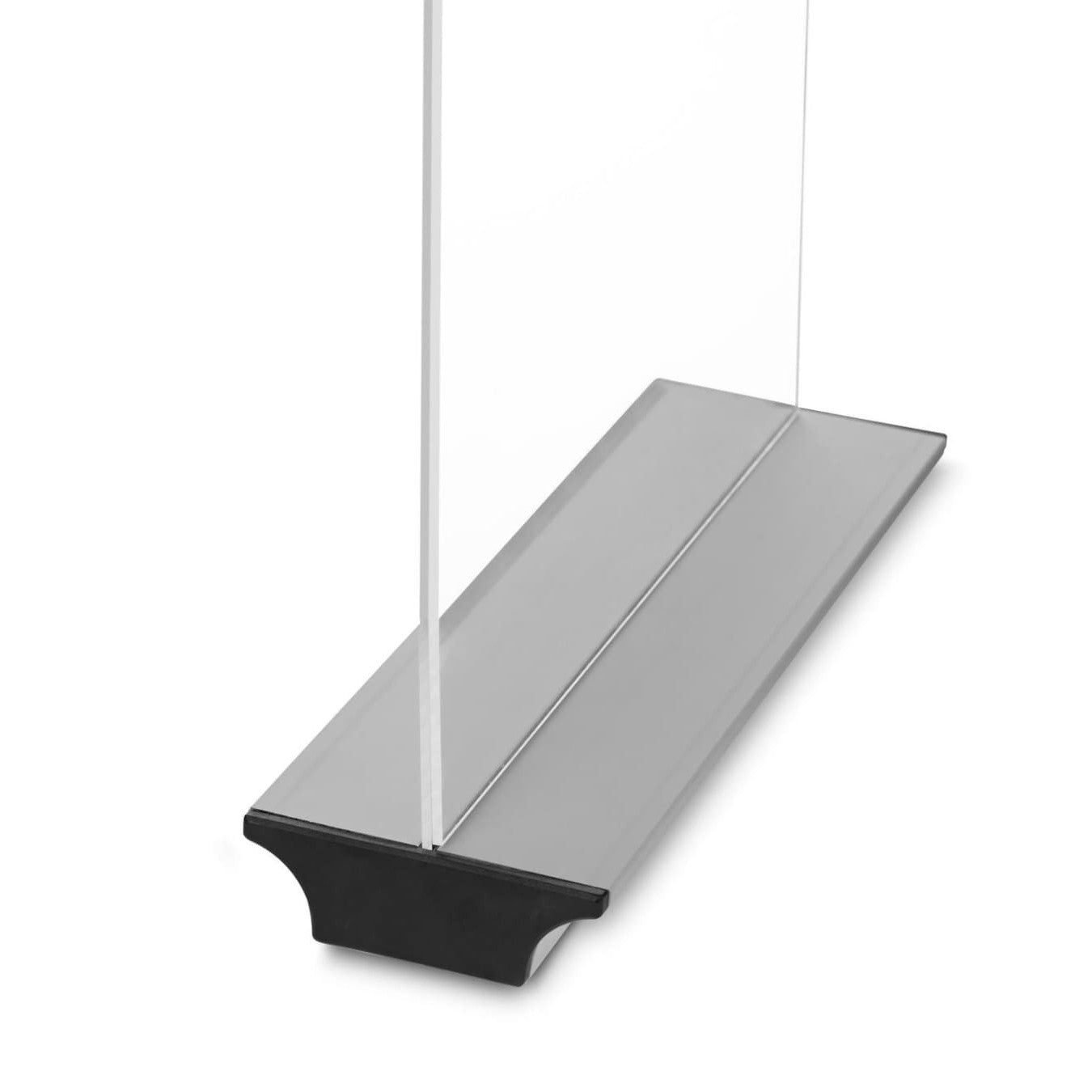 Eleganter Acrylaufsteller mit Aluminium Fuss