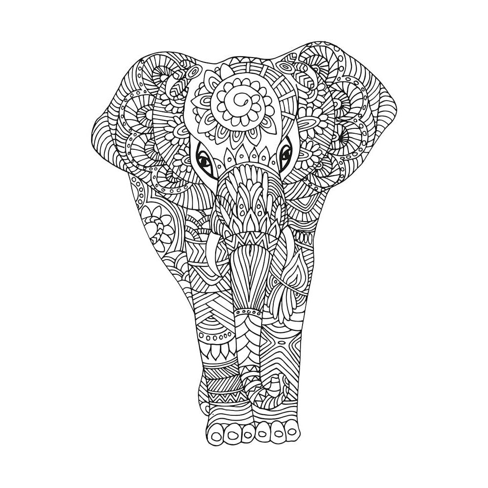Fensterschablone Elefant