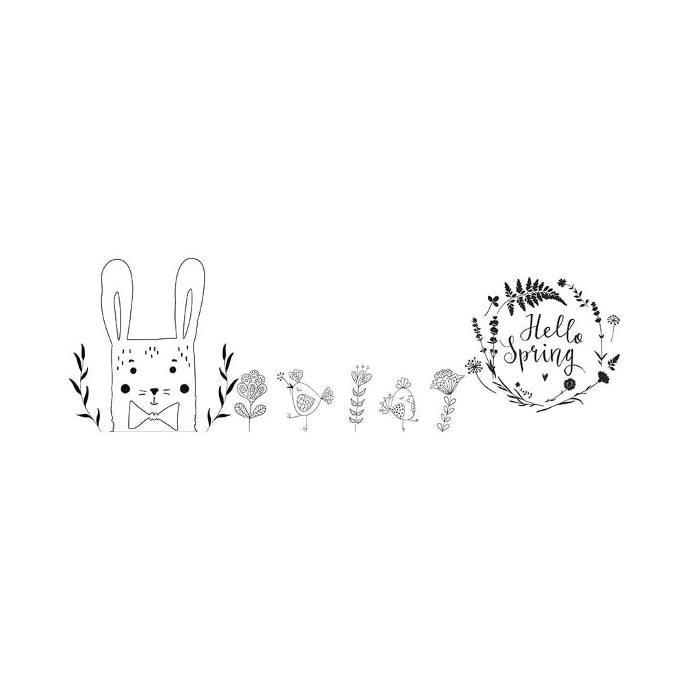 Fensterschablone Ostern zum Nachzeichnen mit Kreidemarker