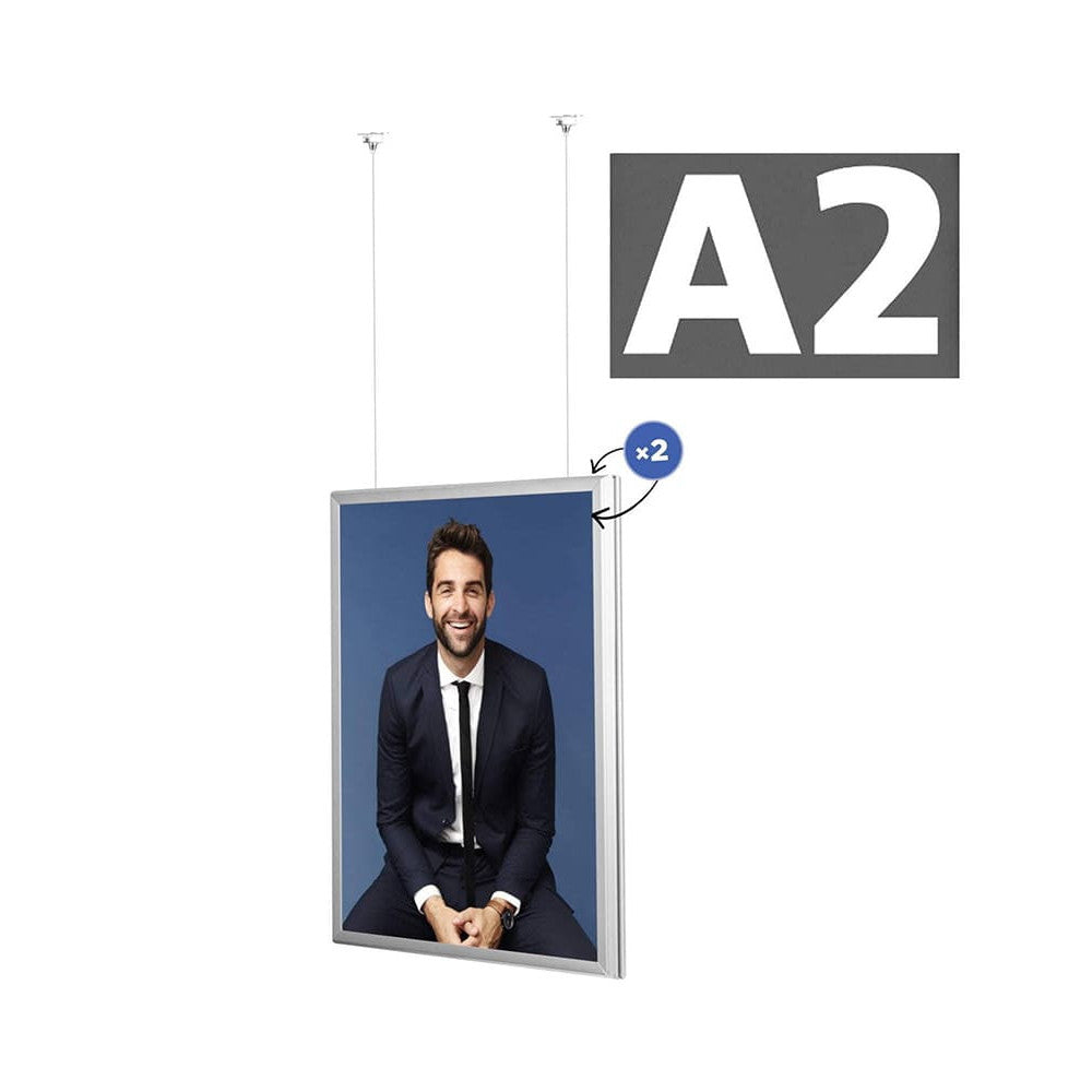 Hängender Alu Klapprahmen DIN A2