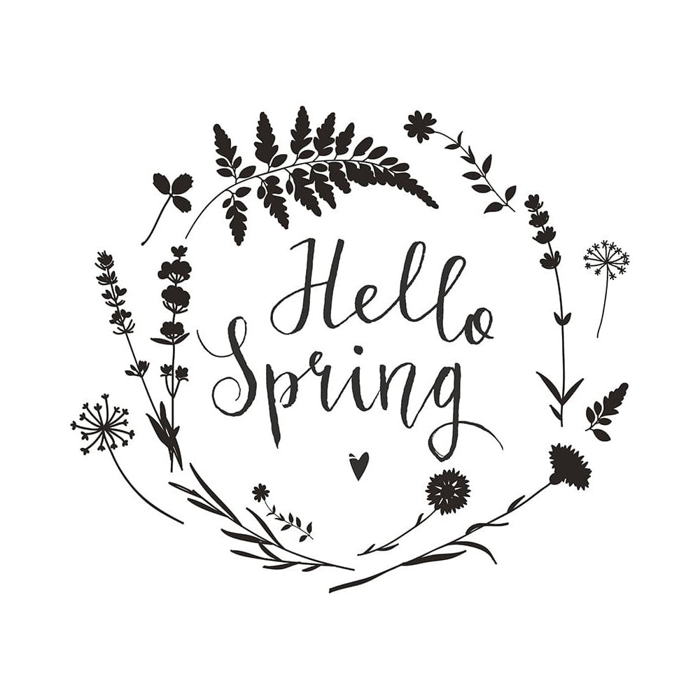 Hello Spring Fensterschablone zum Nachzeichnen Securit