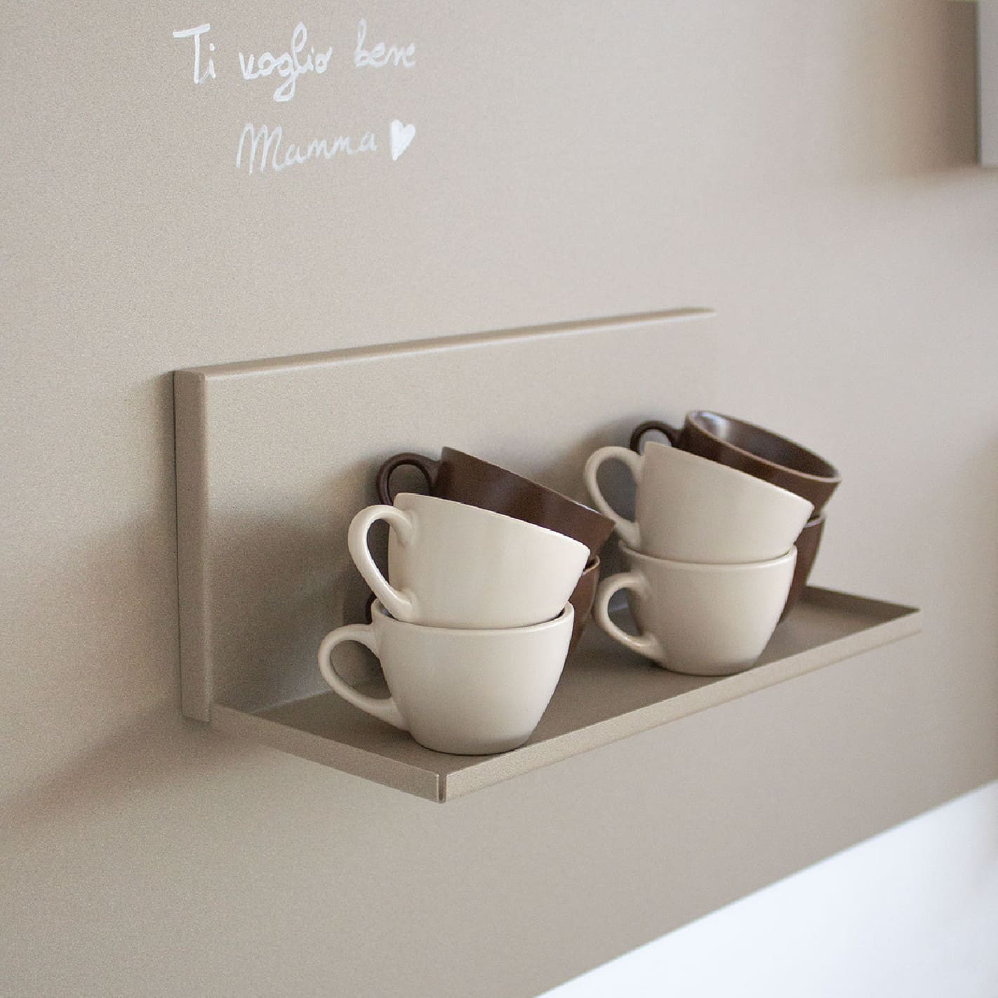 KalaMitica® Magnetisches Wandregal "Kostas", 30cm, Beige