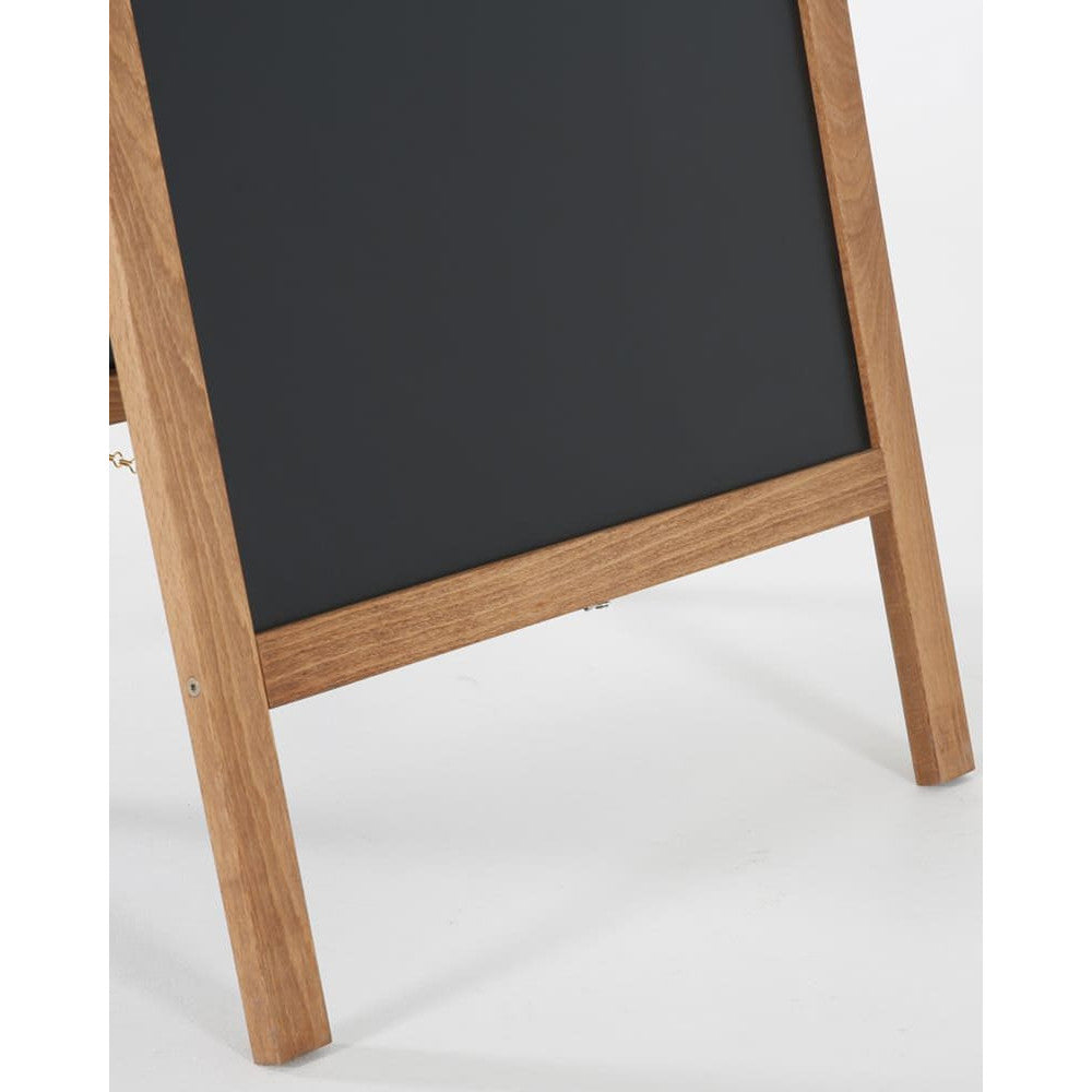 Kundenstopper aus Buchenholz Outdoor