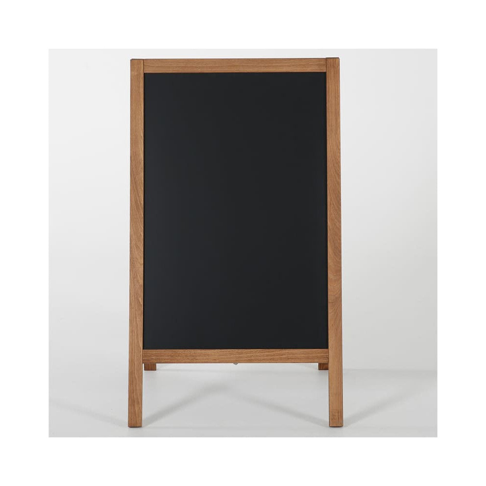 Kundenstopper mit Holzrahmen und Metall Kreidetafel magnetisch