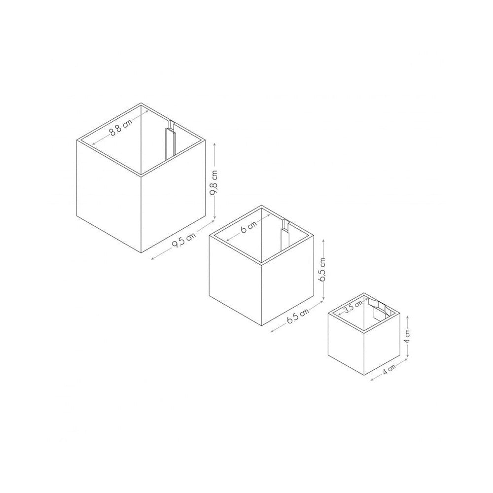 Magnetische Behälter Schwarz Kalamitica