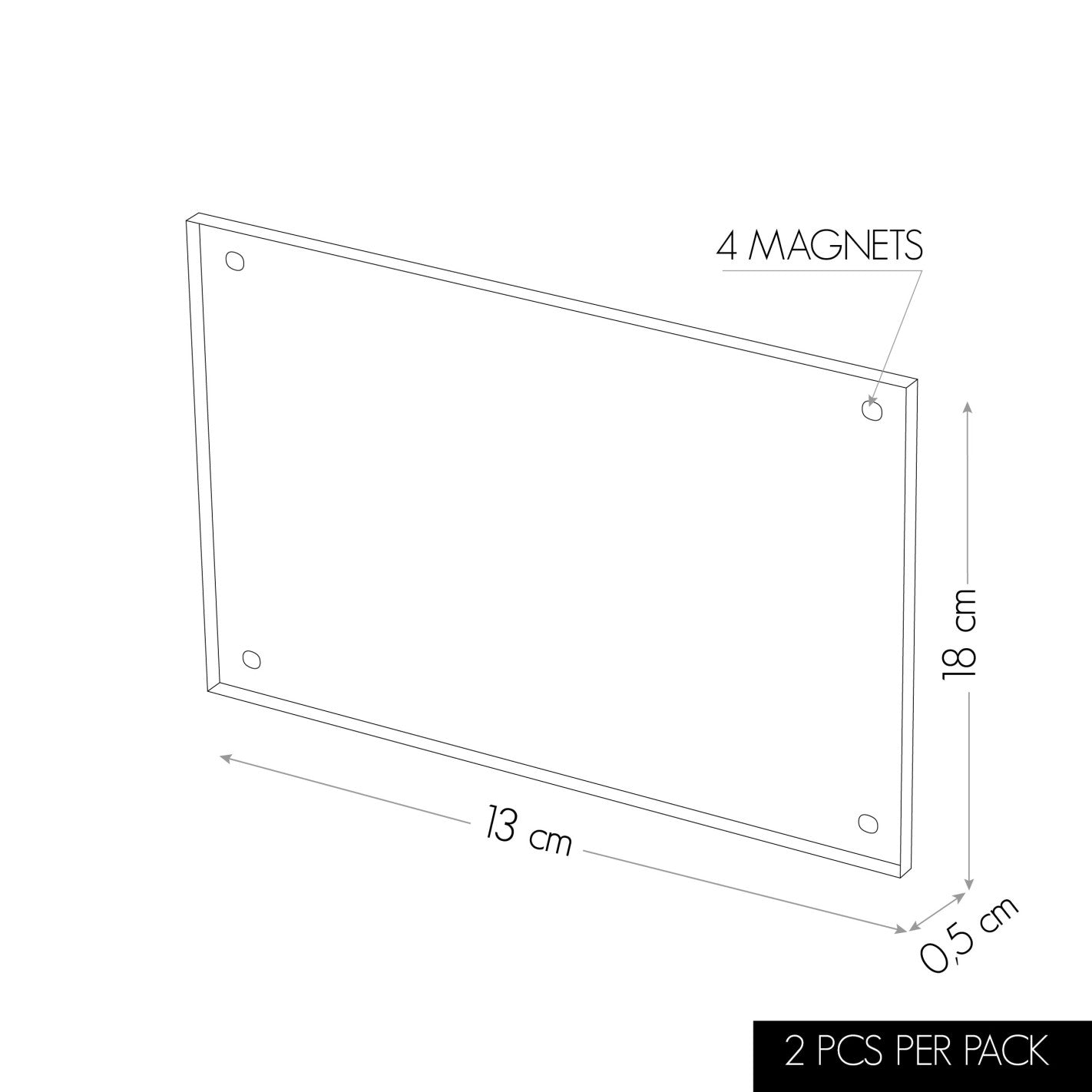 KalaMitica® Magnetische Fotorahmen Neodym , 13x18cm, 2 Stk.