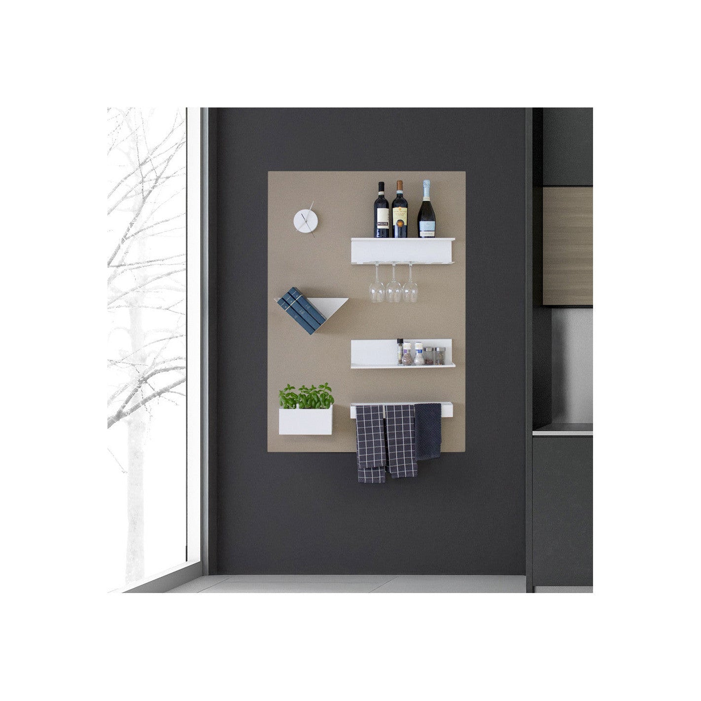 KalaMitica® Kreidetafel Magnetisch, Ohne Rahmen, 100x145cm, Beige