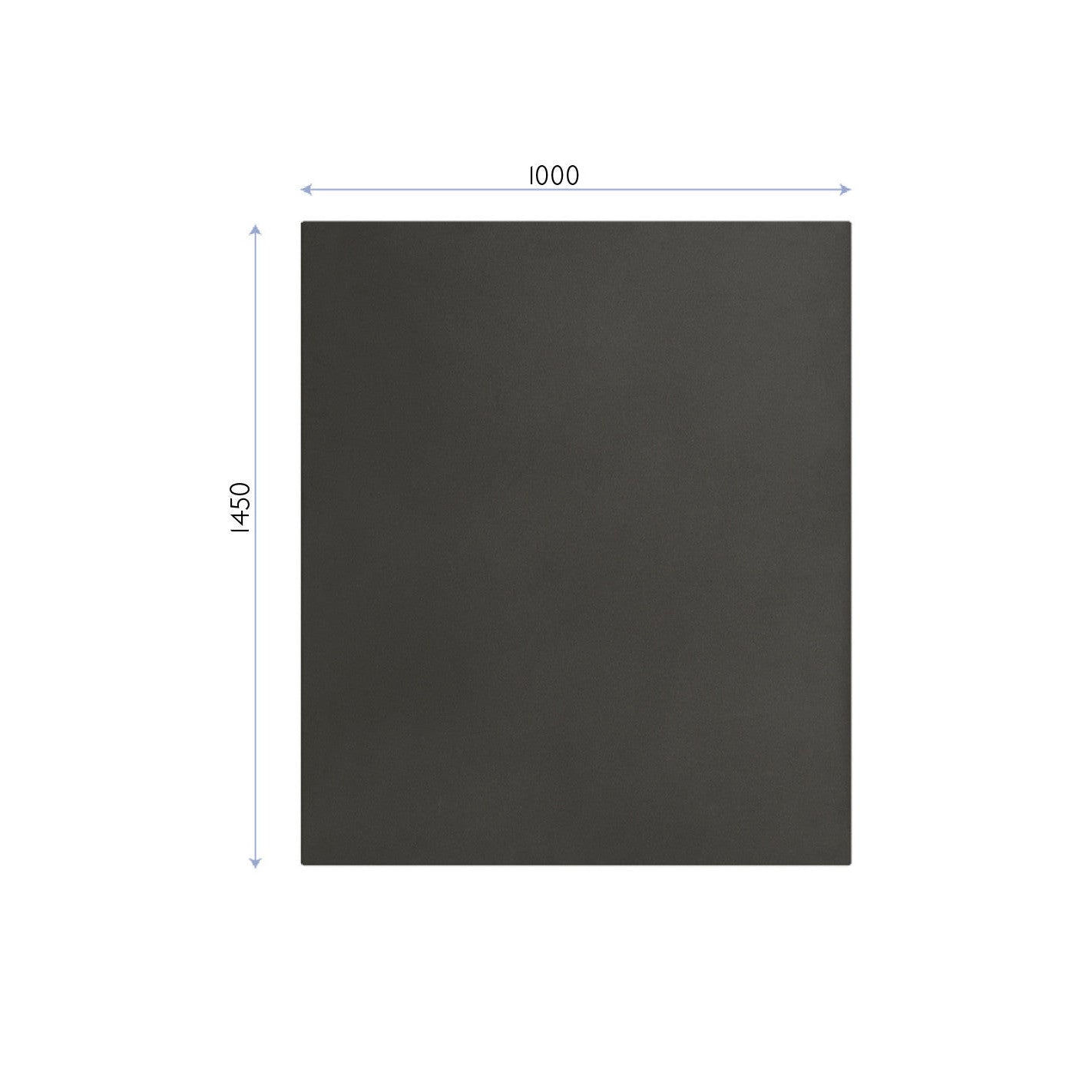 KalaMitica® Kreidetafel Magnetisch, Ohne Rahmen, 100x145cm, Schwarz/Anthrazit