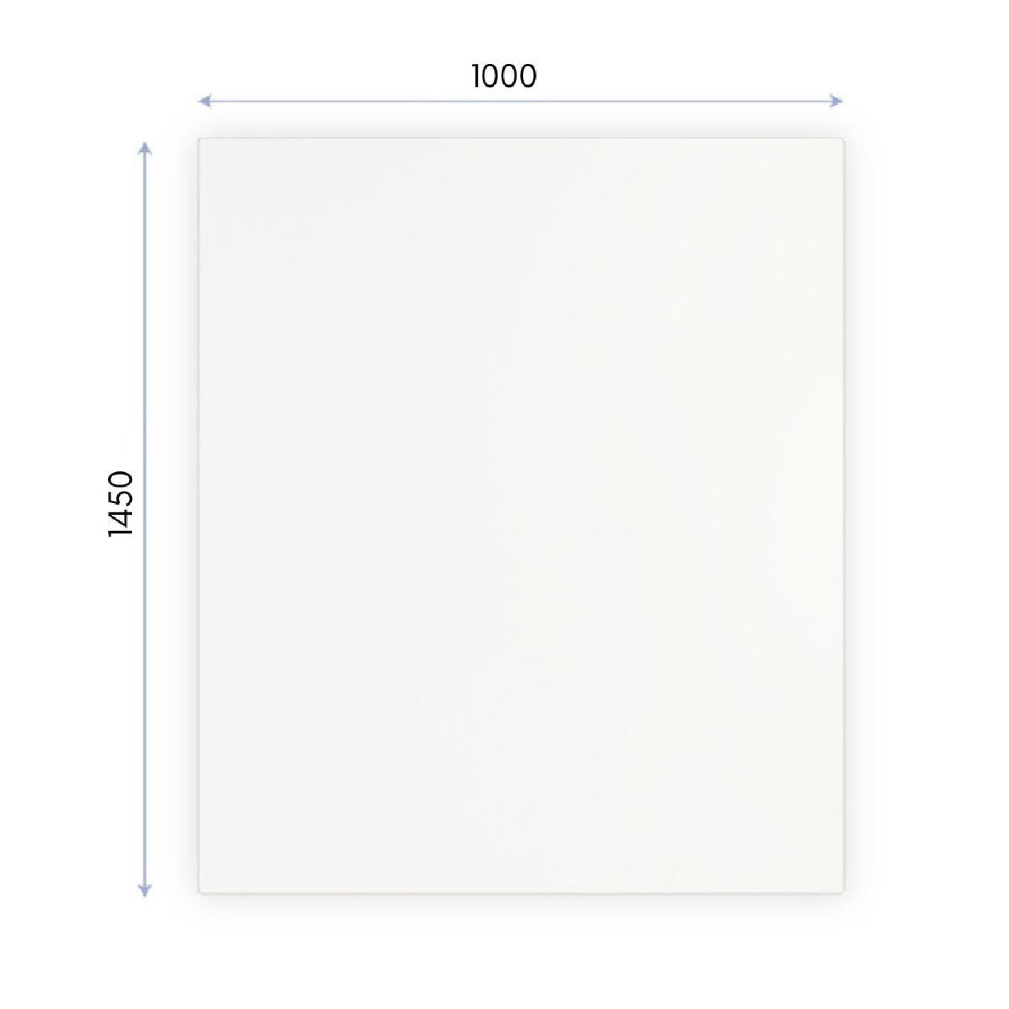 KalaMitica® Kreidetafel Magnetisch, Ohne Rahmen, 100x145cm, Weiss