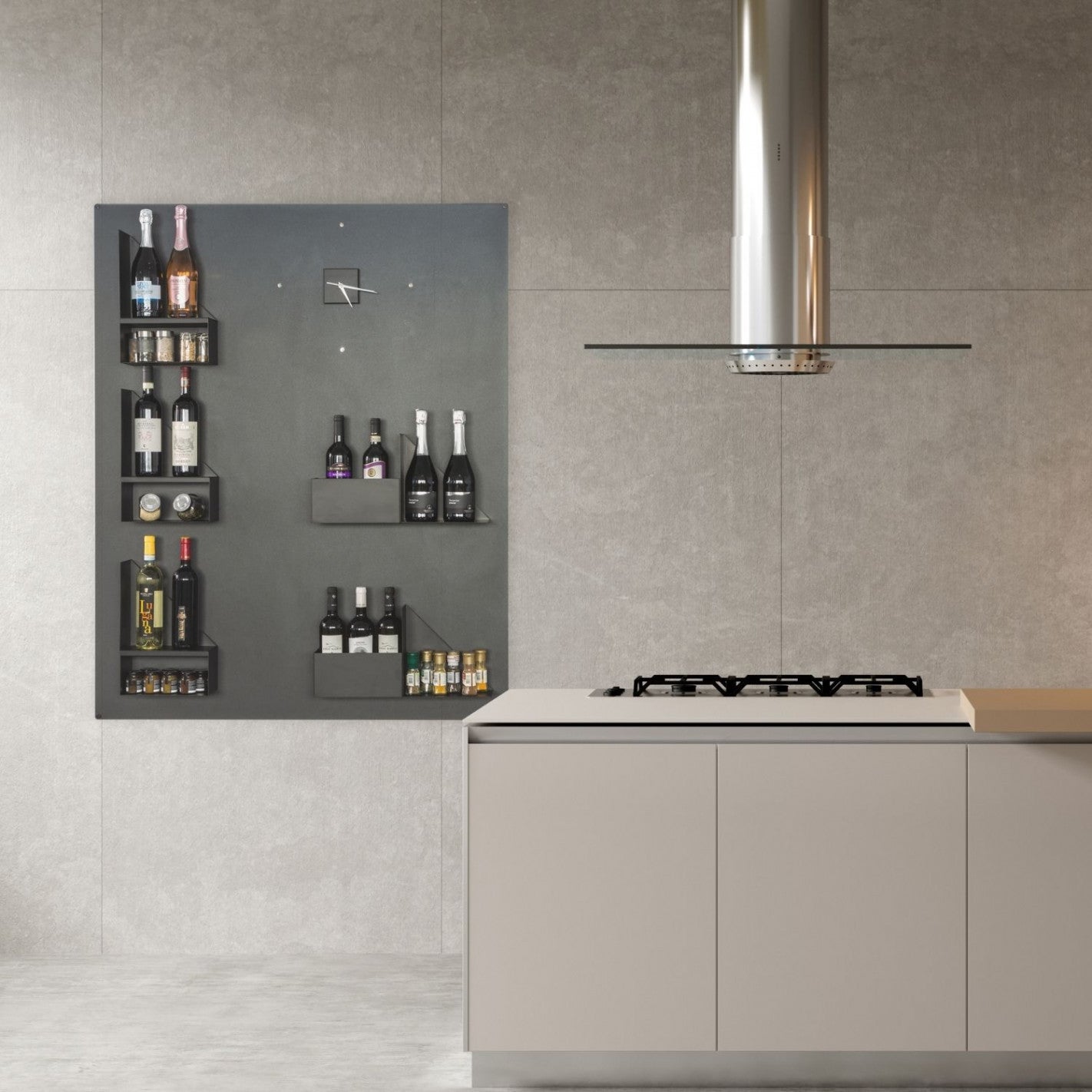 KalaMitica® Kreidetafel Magnetisch, Ohne Rahmen, 100x145cm, Schwarz/Anthrazit