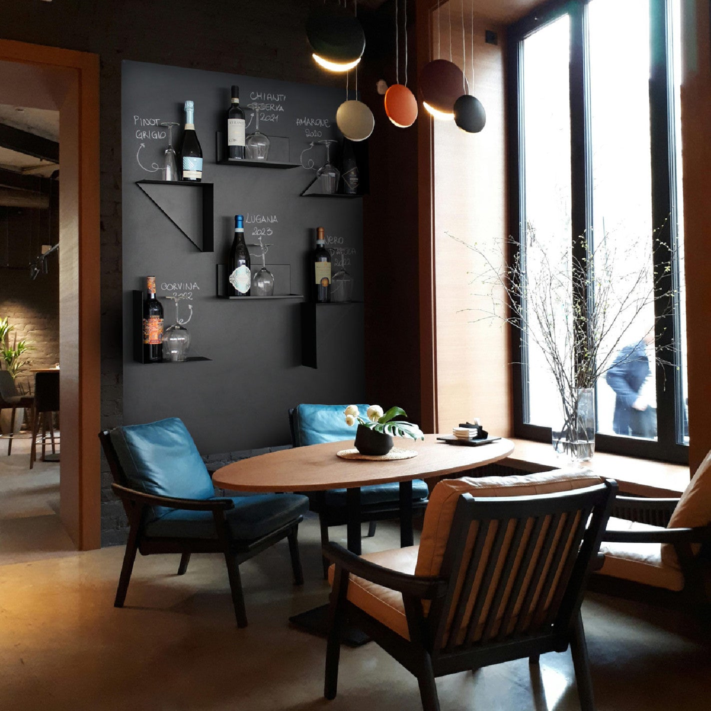 KalaMitica® Kreidetafel Magnetisch, Ohne Rahmen, 100x145cm, Schwarz/Anthrazit