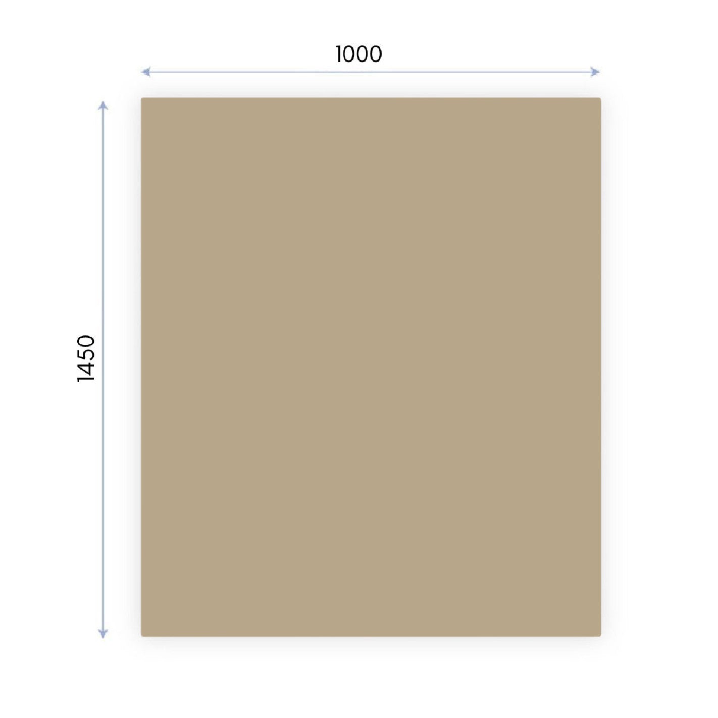 KalaMitica® Kreidetafel Magnetisch, Ohne Rahmen, 100x145cm, Beige