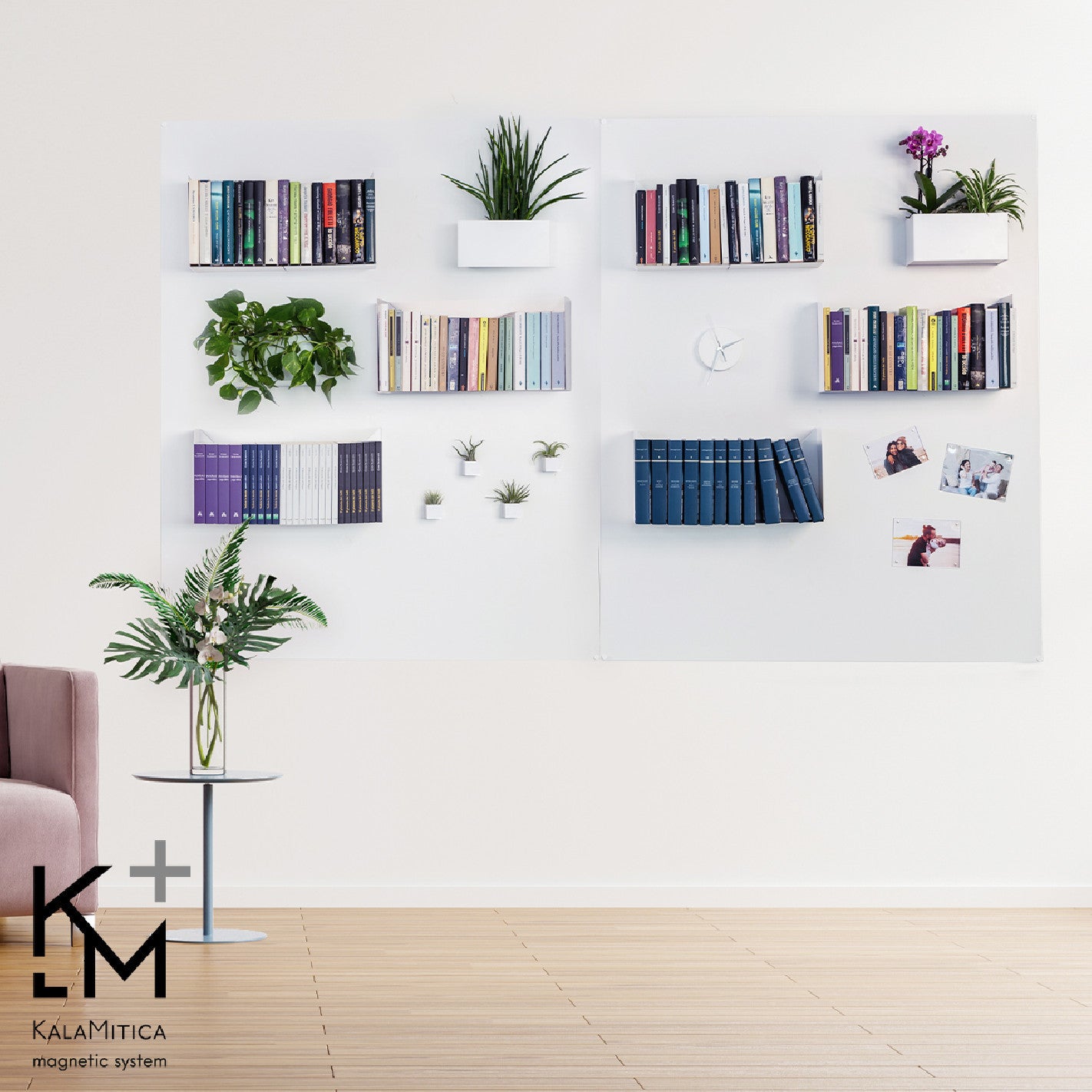 KalaMitica® Kreidetafel Magnetisch, Ohne Rahmen, 100x145cm, Weiss