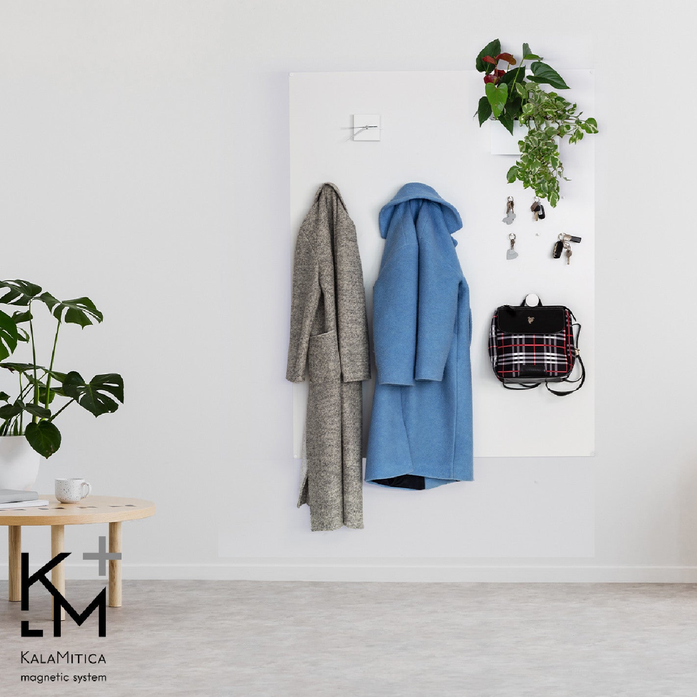 KalaMitica® Kreidetafel Magnetisch, Ohne Rahmen, 100x145cm, Weiss