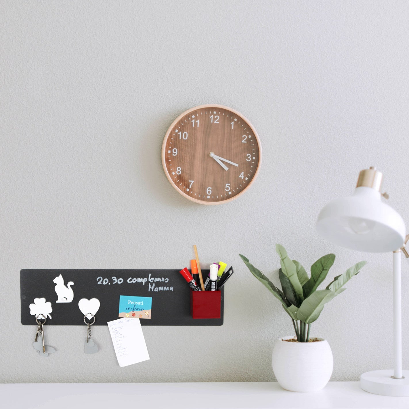 KalaMitica® Kreidetafel Magnetisch, Ohne Rahmen, 14x50cm, Schwarz/Anthrazit
