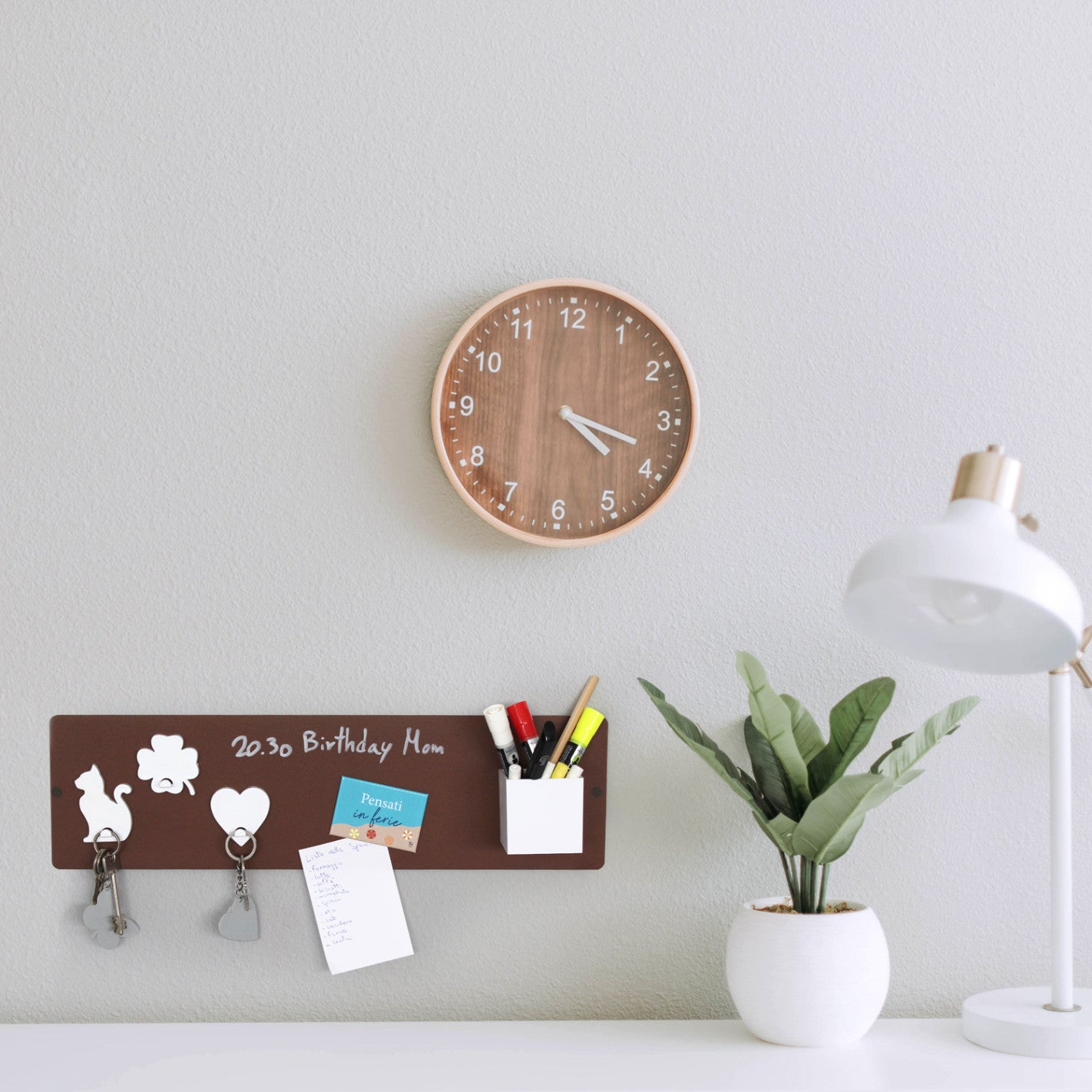 KalaMitica® Kreidetafel Magnetisch, Ohne Rahmen, 14x50cm, Rostfarbe