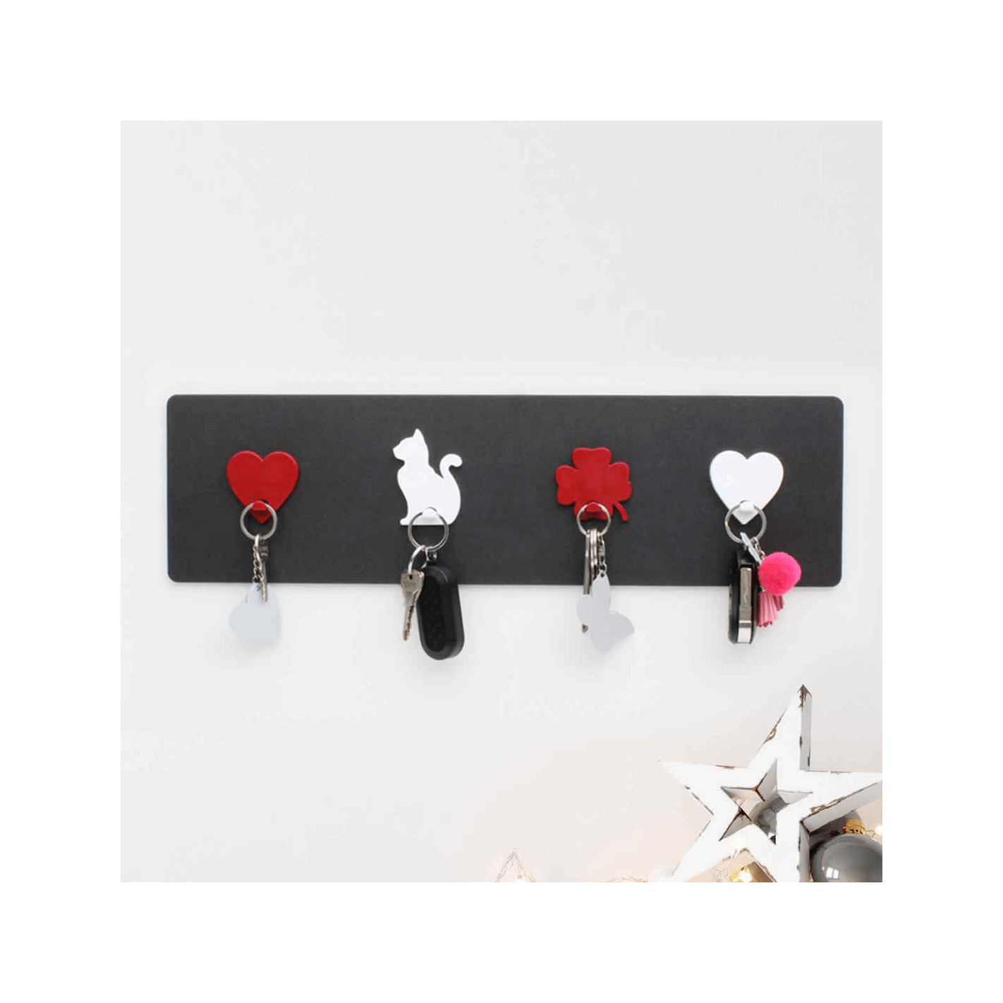 KalaMitica® Kreidetafel Magnetisch, Ohne Rahmen, 14x50cm, Schwarz/Anthrazit