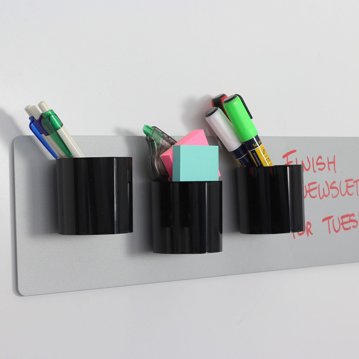 KalaMitica® Kreidetafel Magnetisch, Ohne Rahmen, 14x50cm, Silber