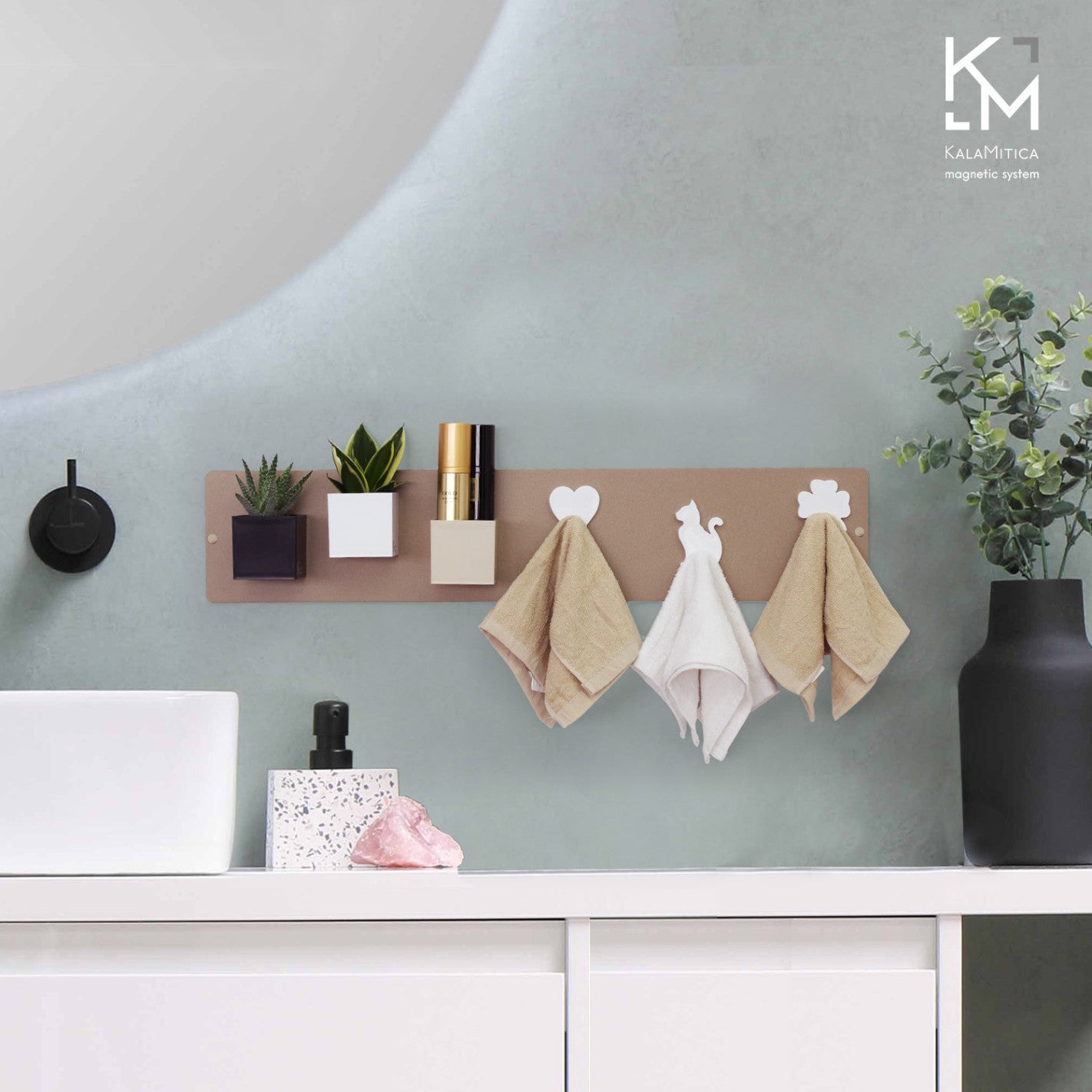 KalaMitica® Magnetische Kreidetafel ohne Rahmen, 70x14cm