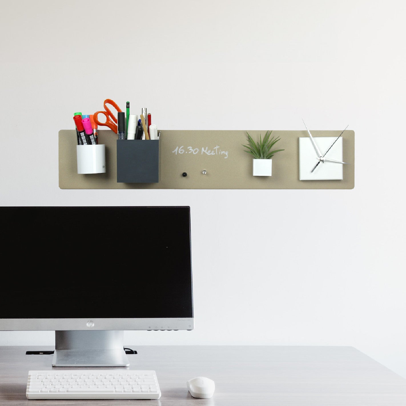 KalaMitica® Kreidetafel Magnetisch, Ohne Rahmen, 14x70cm, Beige