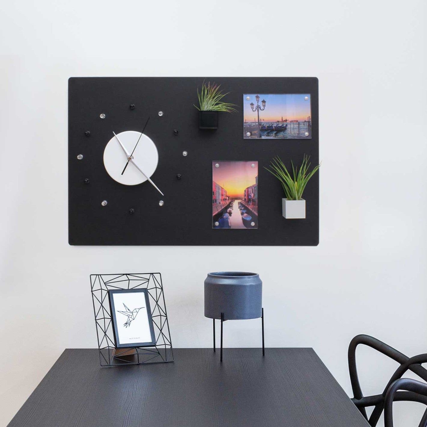 KalaMitica® Kreidetafel Magnetisch, Ohne Rahmen, 38x56cm, Schwarz/Anthrazit