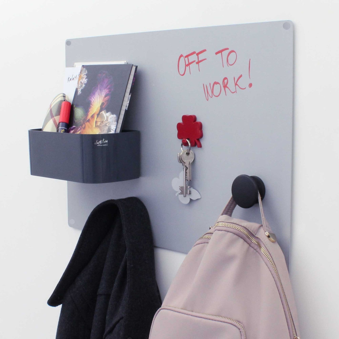 KalaMitica® Kreidetafel Magnetisch, Ohne Rahmen, 38x56cm, Silber