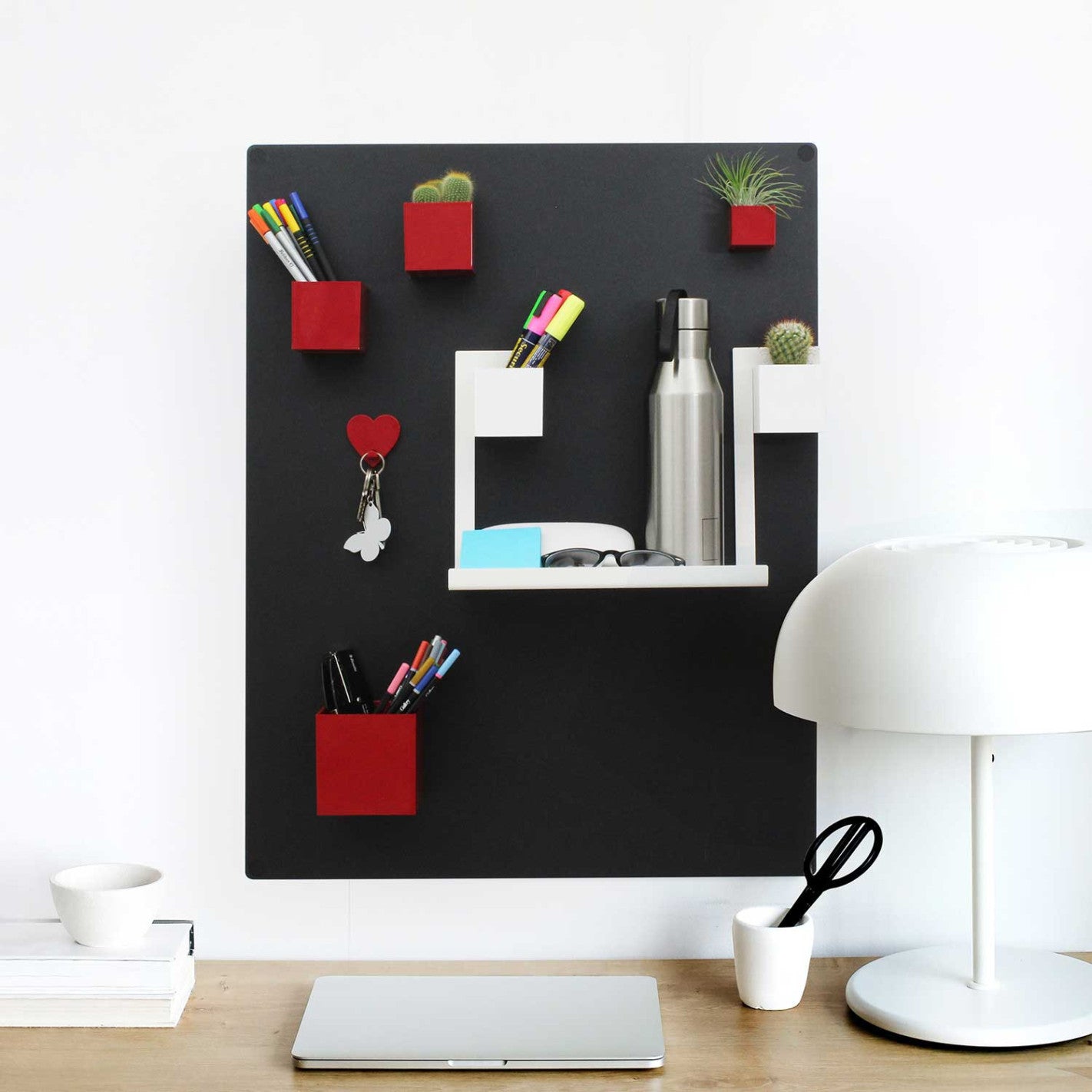 KalaMitica® Kreidetafel Magnetisch, Ohne Rahmen, 57x74cm, Schwarz/Anthrazit