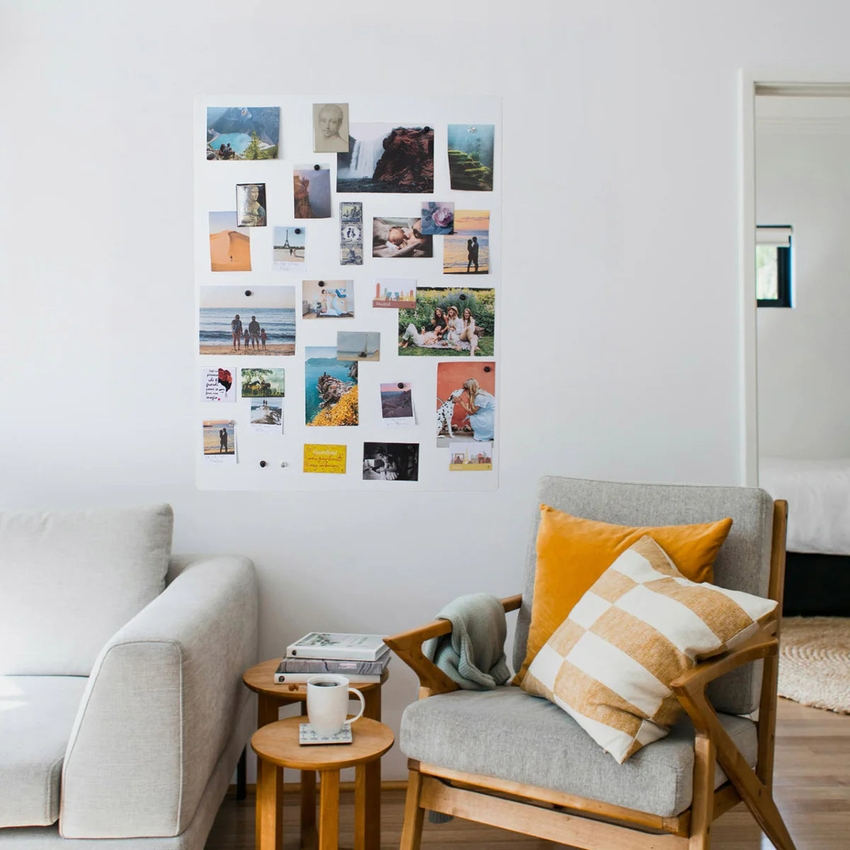 KalaMitica® Magnetische Kreidetafel ohne Rahmen, 74×57cm