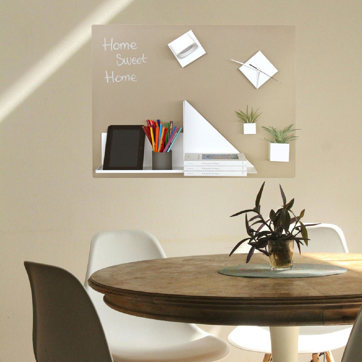 KalaMitica® Kreidetafel Magnetisch, Ohne Rahmen, 57x74cm, Beige