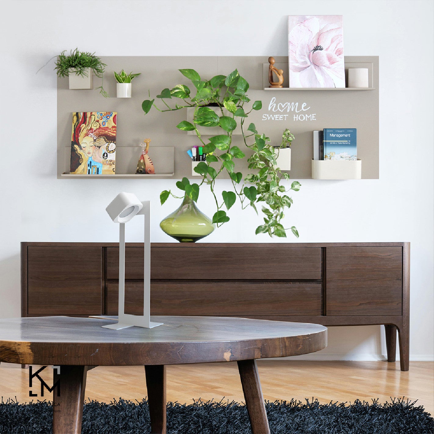 KalaMitica® Kreidetafel Magnetisch, Ohne Rahmen, 57x74cm, Beige