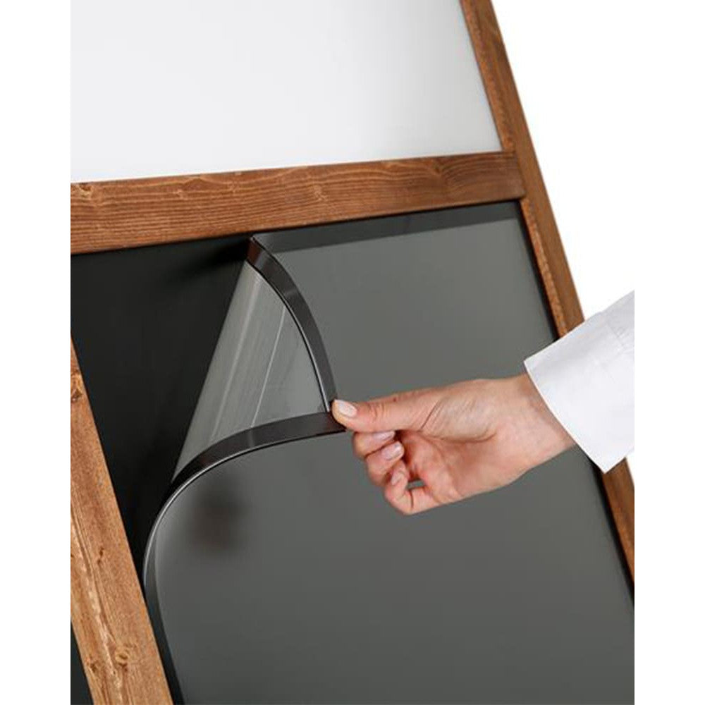 Magnetischer Holz Kundenstopper mit Magnetfolie für Plakat DIN A1