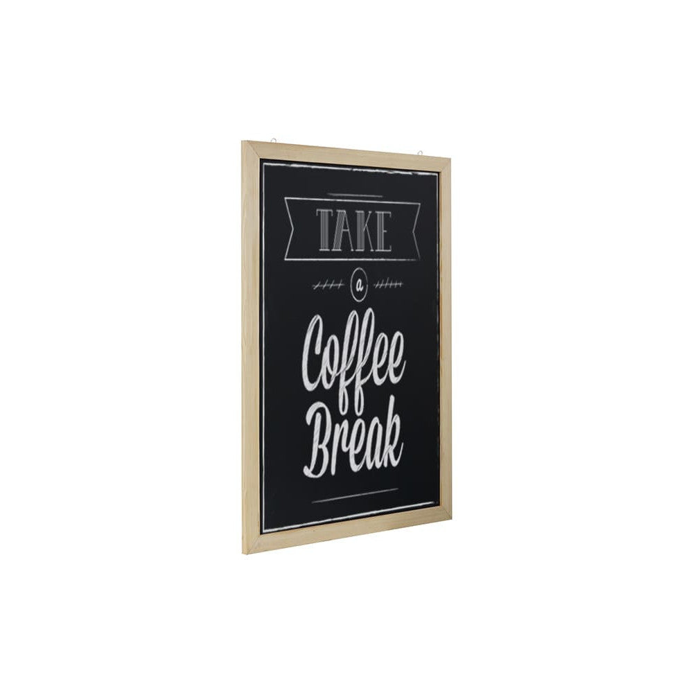 Outdoor Kreidetafel magnetisch mit Holzrahmen natur DIN A1
