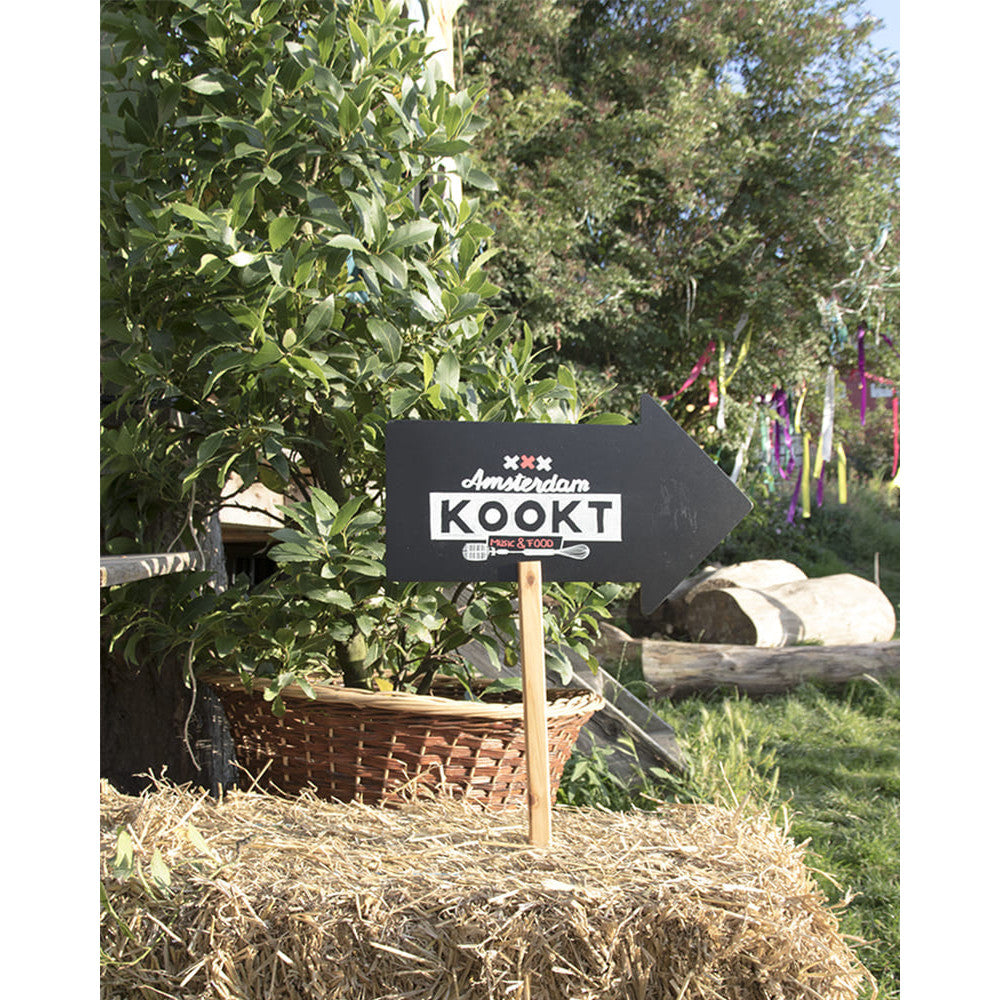Pfeil Kreidetafel zum Einstecken im Garten oder Wiesen