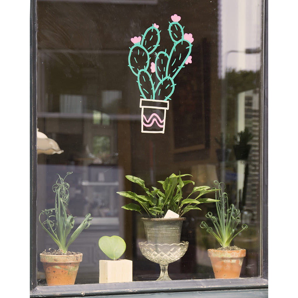 Pflanzen Fensterschablone Securit