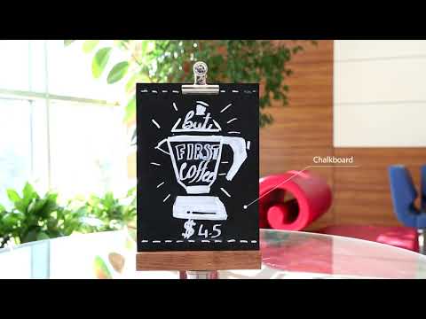 Video von ClipBoard Kreidetafel Tisch