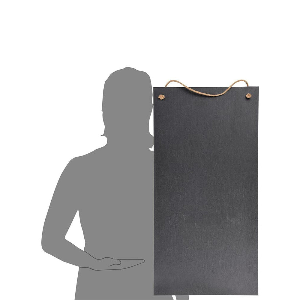 Schiefer Wandkreidetafel mit Kordel