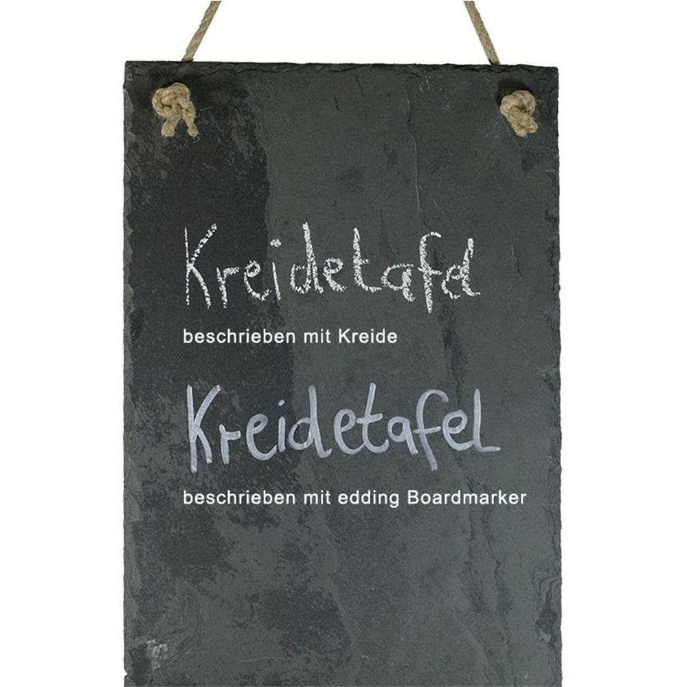 Schiefertafel Anthrazit, mit Ablage & Kordel, 30x60cm