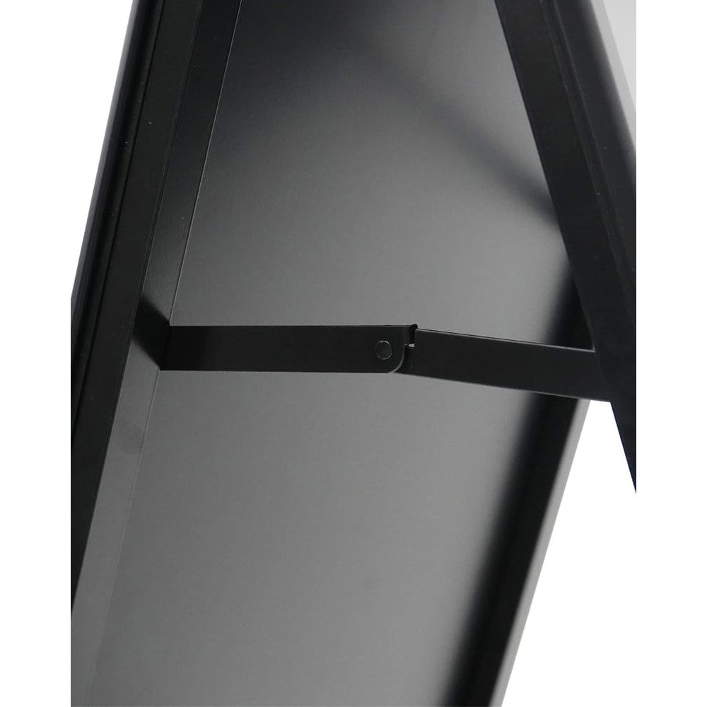 Seitenscharniere Alu Kundenstopper schwarz DIN A1