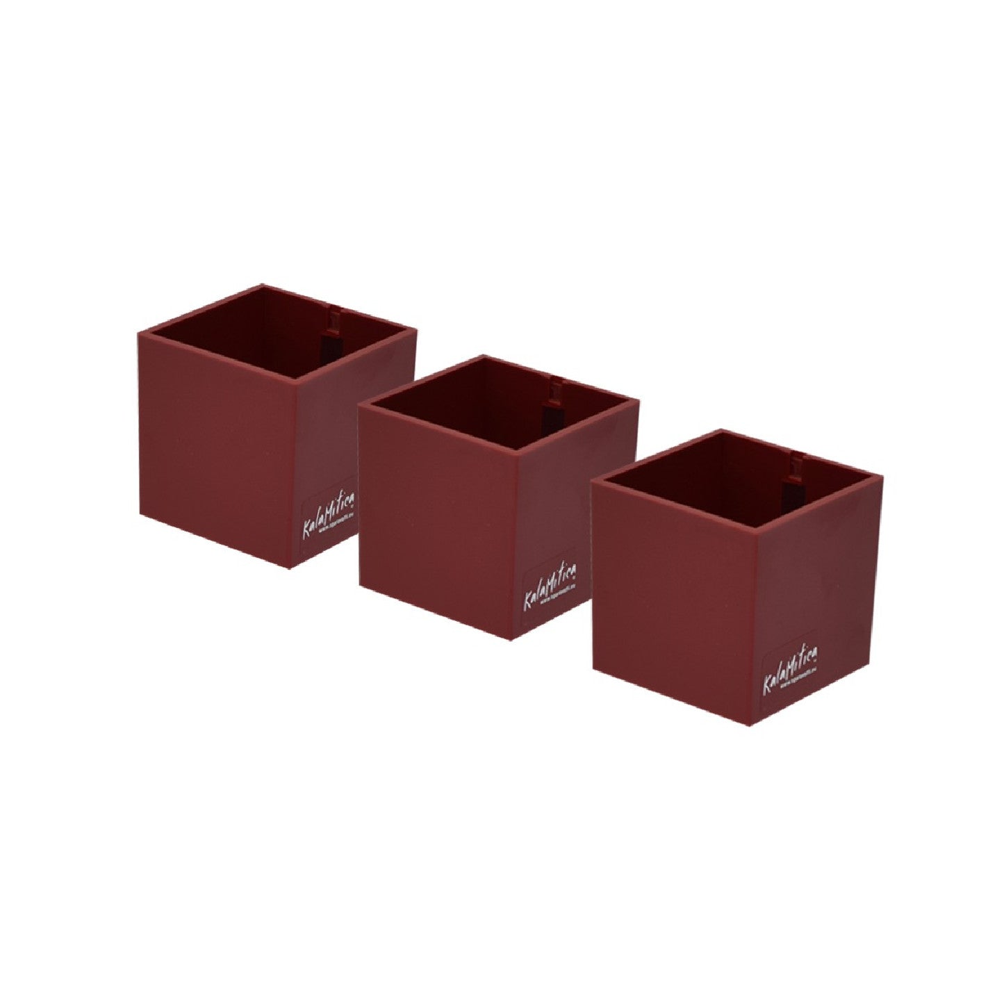 KalaMitica® Magnetische Würfelbehälter Neodym, Ø6cm, Rot, 3 Stk.