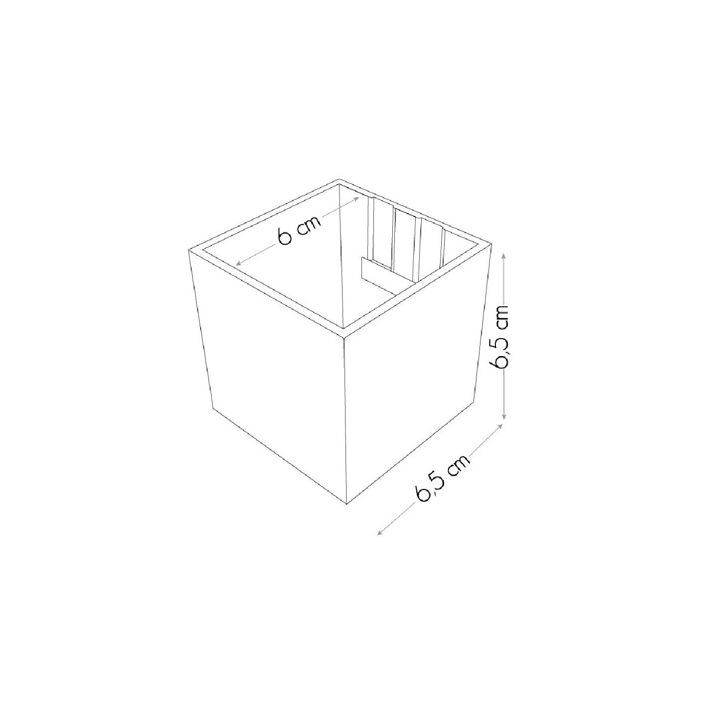 KalaMitica® Magnetische Würfelbehälter Neodym, Ø6cm, Weiss, 3 Stk.