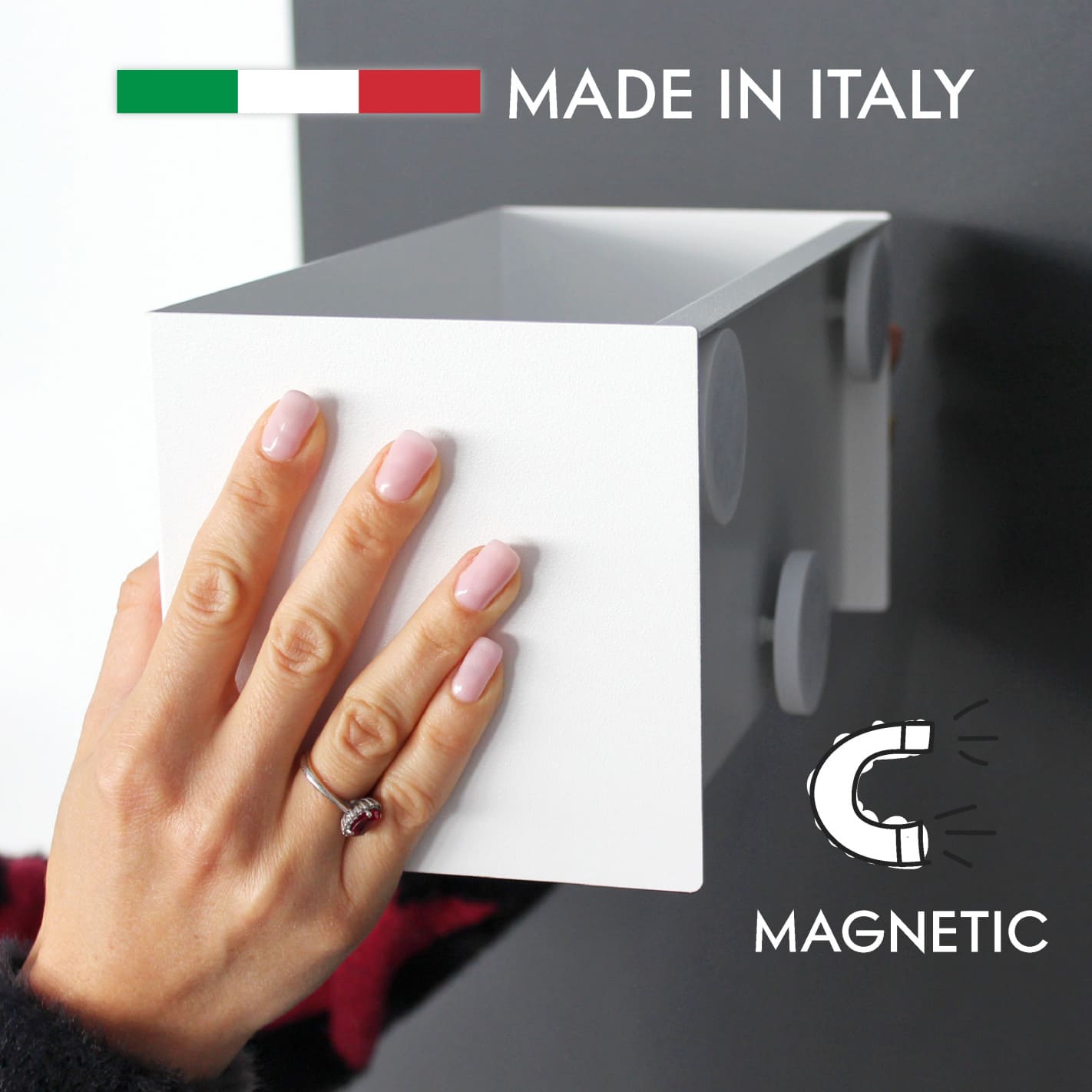 KalaMitica® Magnetbehälter "Hermes" aus Stahl