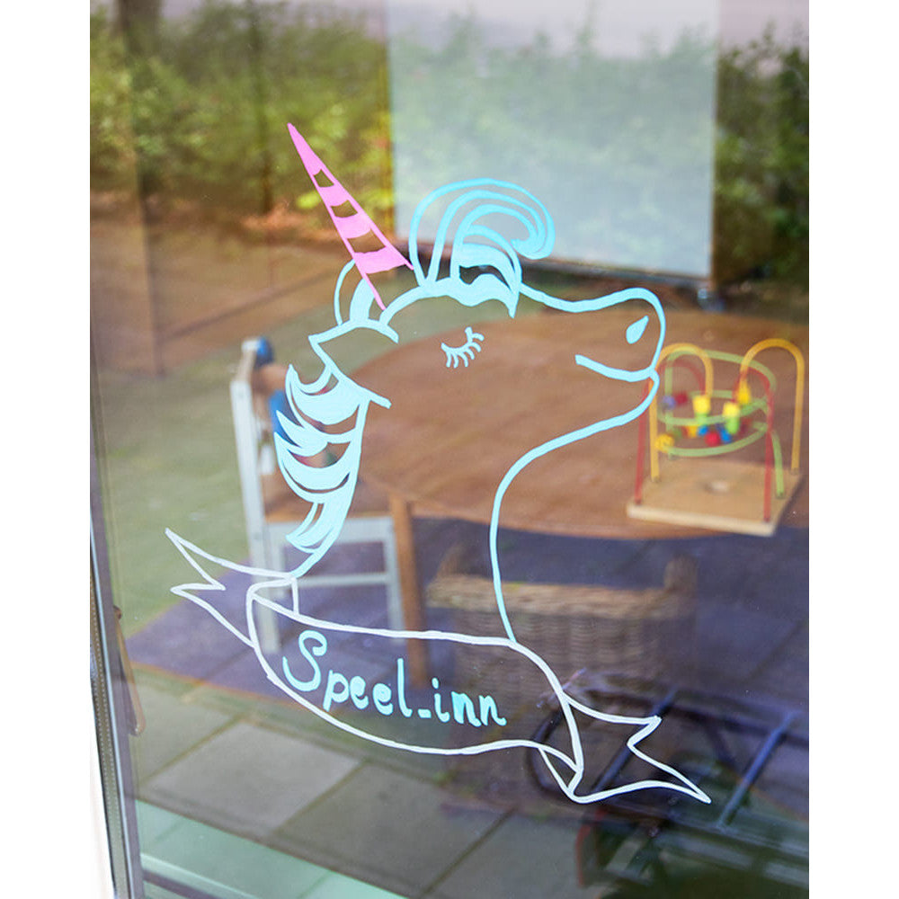 Unicorn Fensterschablone Kreidemarker