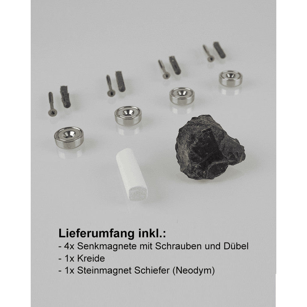 Wandmontageset für Schiefertafel inklusive Kreide und Schiefersteinmagnet