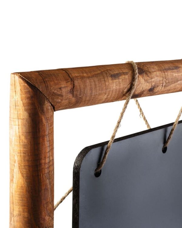 Spezieller Kundenstopper mit ausgefallenem Design, Holz Kundenstopper mit Kreidetafel, hängende Kreidetafel