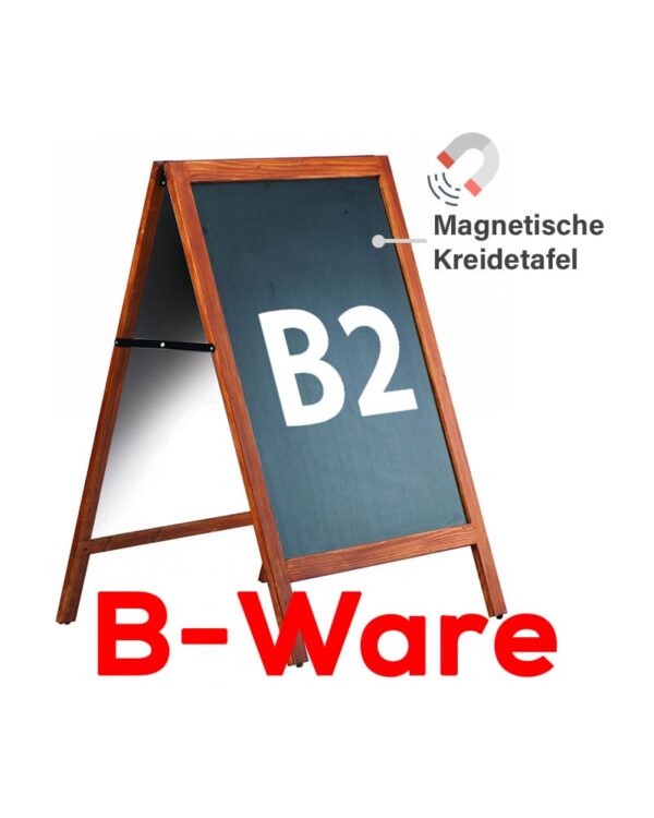 Holz Kundenstopper mit Kreidetafel Magnetisch günstig online kaufen in der Schweiz Format B2