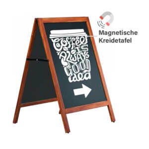 Holz Kundenstopper mit Kreidetafel Magnetisch günstig online kaufen in der Schweiz Format B2